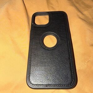 Black Leather Phone Case